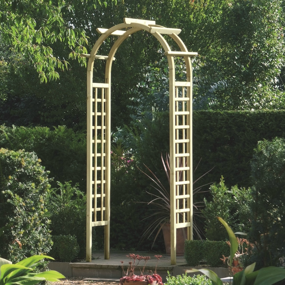 Rose Arch - Garden Structures | Pressure Treated | FSC Certified | Flat ...