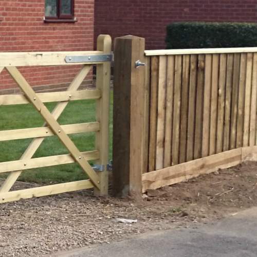 1751752400Green  Wooden Gate Post 175 X 175 2400 Pale Green Natural 1