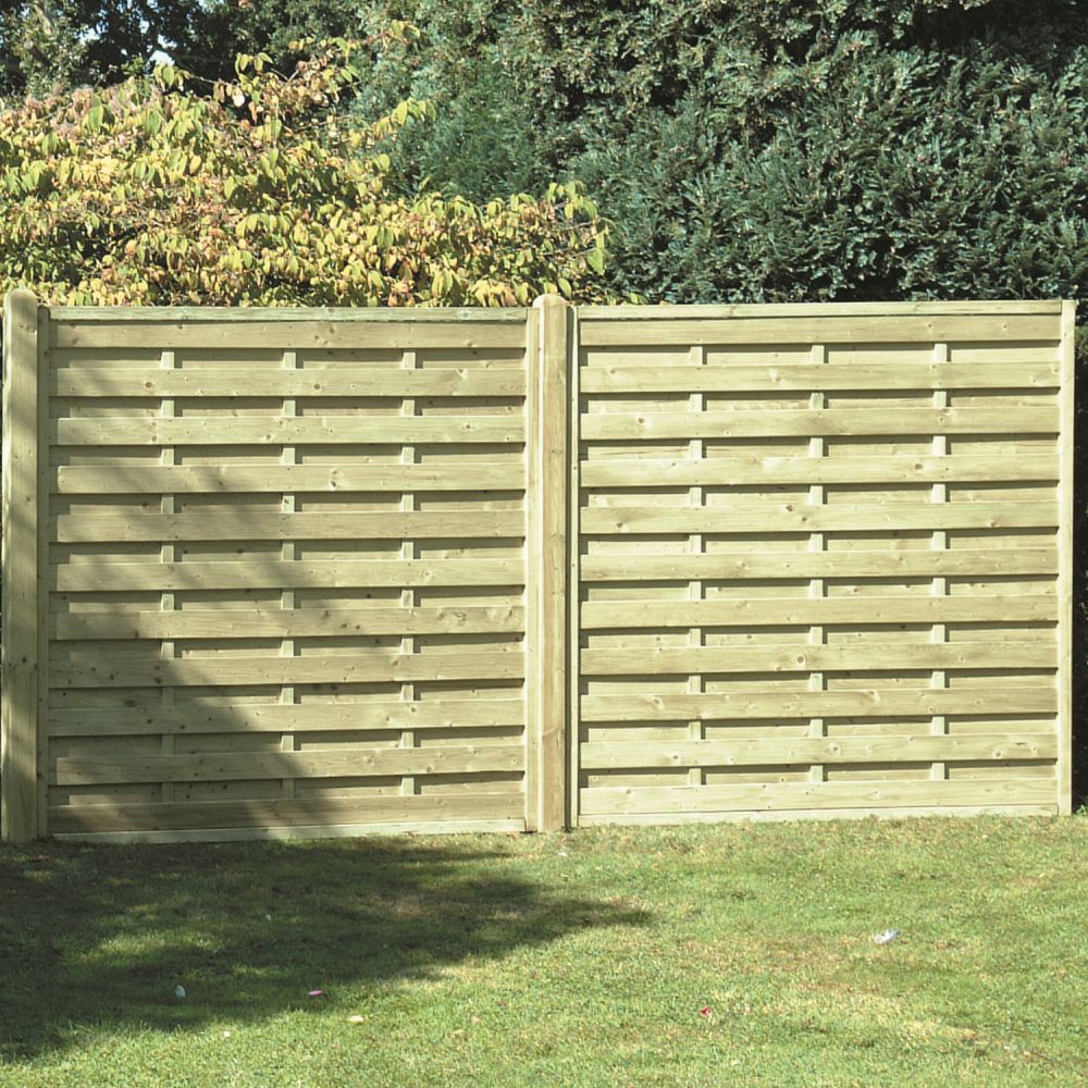 Horizontal Boarded Fence Panel | Pressure Treated-Free ...